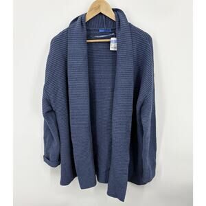 J McLaughlin Cardigan Sweater Women XLarge Open Ribbed Luxury Capsule Coastal